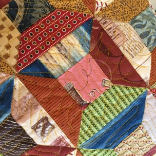 Spool Quilt block スプールのパッチワークパターン　糸巻きバッグ　パッチワーク　中沢フェリーサ　糸巻きキルトnakazawa felis