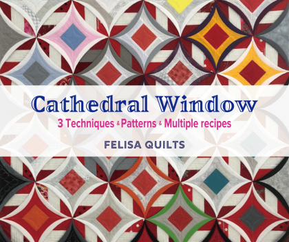 How to make a cathedral window　Cathedral window Quilts Cathedral window patternカテドラルウィンドウキルト