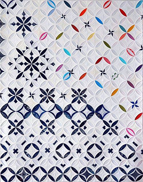 Shippo Monyo 2018 — Modern Cathedral Window quilt by Felisa Nakazawa