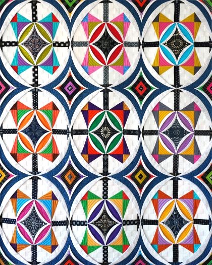 Shippo Monyo II — Double Cathedral Window 2020 by Felisa Nakazawa